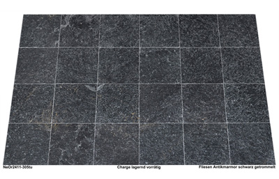 Antik-Marmor, schwarz, getrommelt, Nero Orientale