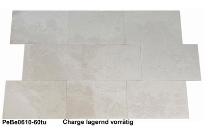 Beige Marmorfliesen, 60x40, antik getrommelt