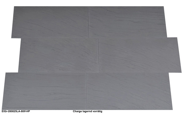 Natursteinfliesen aus Granit, Elegant Grey, 80x40x1,2 cm, leather finished + HydroProtect, matte Natursteinfliese in Betonoptik