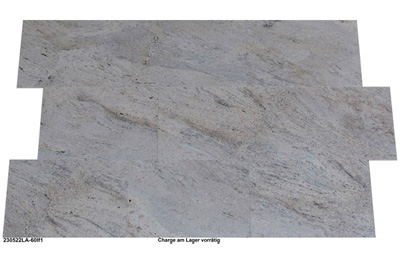 Natursteinfliesen aus Granit, Colonial Ivory, 60x40x1 cm, satiniert