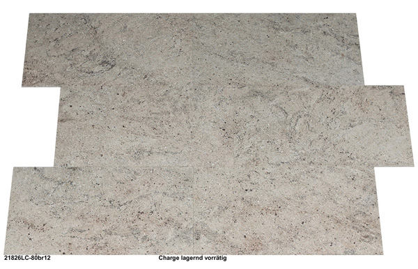 Granitfliesen, Ivory Cream, 80x40x1,2 cm, antik gebürstet