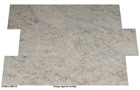 Natursteinfliesen aus Granit, Ivory Cream, 80x40x1,2 cm, geb&uuml;rstet