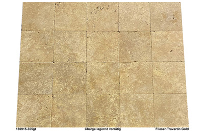 Fliesen, Travertin Gold, antik, 30x30 cm