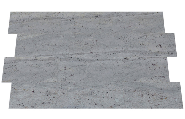 Natursteinfliesen aus Granit, River White, 61x30,5x1,0 cm, poliert