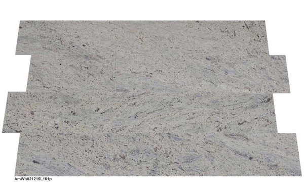 Natursteinfliesen aus Granit, Amba White, 61x30,5x1 cm, poliert