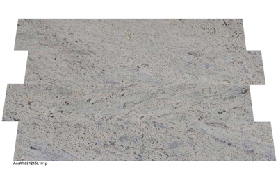 Fliesen aus Granit, Amba White, 61x30,5x1 cm, poliert