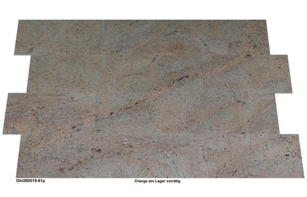 Natursteinfliesen aus Granit, braun, Ghibly, 61x30,5x1 cm, poliert