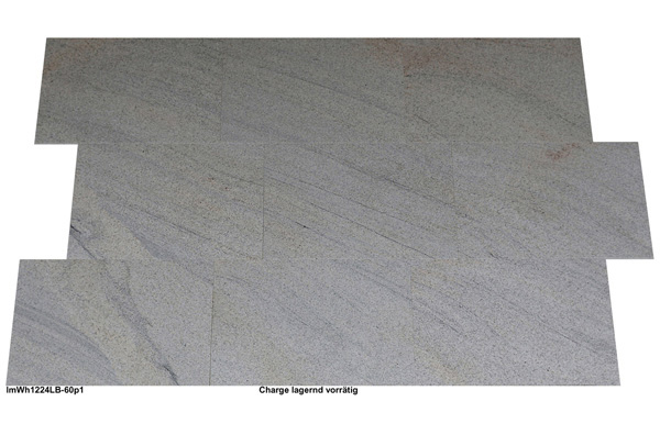 Granitfliesen, Imperial White, 60x40x1 cm, poliert