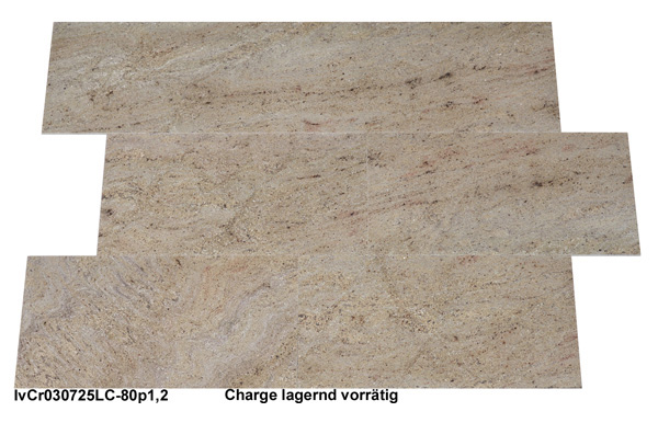 Natursteinfliesen aus Granit, Ivory Cream, 80x40x1,2 cm, poliert