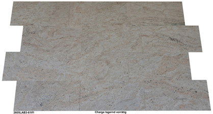Natursteinfliesen aus Granit, Ivory Fantasy, satiniert, 61x30,5x1 cm