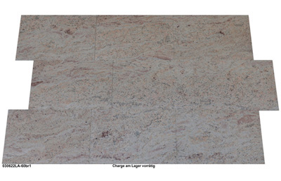Natursteinfliesen aus Granit, Shivakashi, 60x40x1 cm, antik gebürstet, Rutschfest für innen und außen