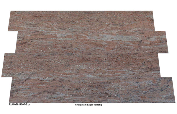 Granit-Fliesen, rot, braun, Rose Wood, 60x30, poliert