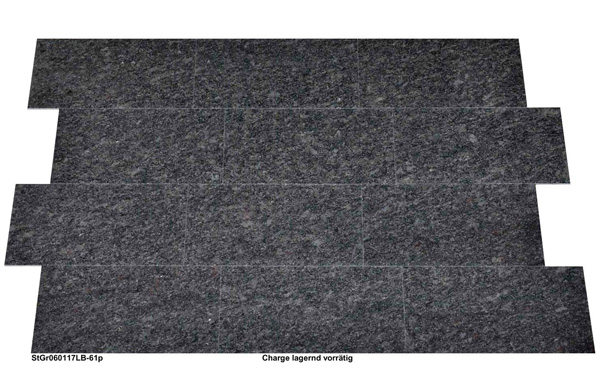 Granitfliesen, grau, Steel Grey, 61x30,5x1 cm, poliert
