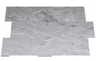 Natursteinfliesen aus Granit, Viskont White, 60x40x1 cm, antik geb&uuml;rstet
