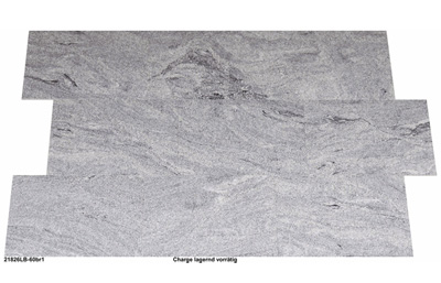 Granitfliesen, weiß, Viskont White, 60x40x1 cm, geflammt + gebürstet