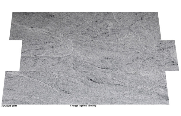 Natursteinfliesen aus Granit, Viskont White, 60x40x1 cm, satiniert
