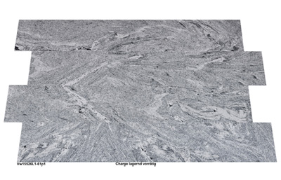 Natursteinfliesen aus Granit, grau-wei&szlig;, 61x30,5x1 cm, poliert