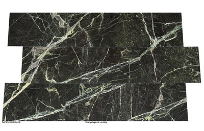 Marmorfliesen, Rain Forest Green, patiniert