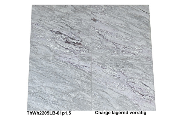 Fliesen aus Granit, Thunder White, 61x61x1,5 cm, poliert