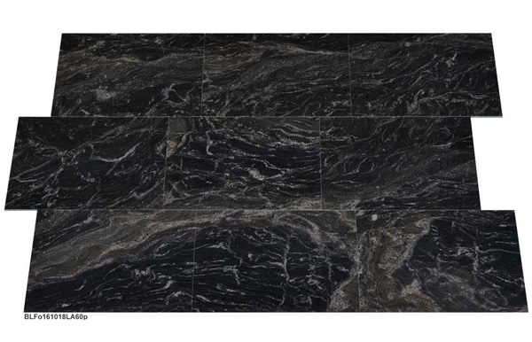 Granitfliesen, poliert, Black Forest, 60x40x1,2 cm