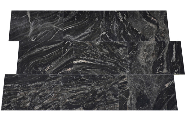 Granitfliesen, Black Forest, 60x40x1,2 cm, poliert