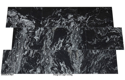 Natursteinfliesen aus Granit, Black Forest, 60x40x1 cm, poliert