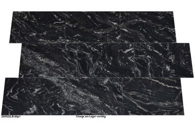 Natursteinfliesen aus Granit, Black Forest, 60x40x1 cm, poliert