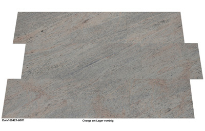 Natursteinfliesen aus Granit, Colonial Ivory, 60x40x1 cm, satiniert
