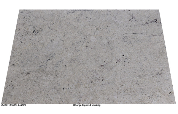 Granitfliesen weiß, Colonial White, 60x40x1 cm, satiniert, leather finished