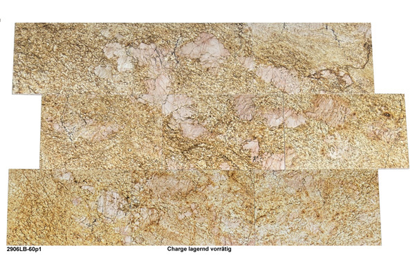 Granitfliesen, 60x40x1 cm, Imperial Gold, poliert