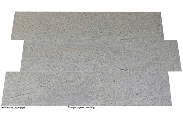 Natursteinfliesen aus Granit, Imperial White, 60x40x1 cm, poliert