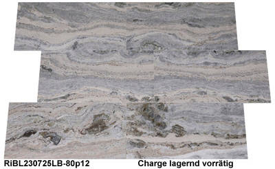 Natursteinfliesen aus Granit, River Blue, 80x40x1,2 cm, poliert