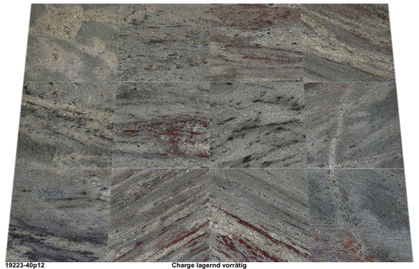 Natursteinfliesen aus Granit, 40x40x1,2 cm, poliert, Silver Sparkle