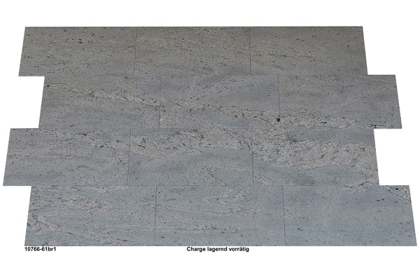 Granitfliesen, Silver Sparkle, 61x30,5x1 cm, antik gebürstet