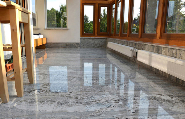 Natursteinfliesen aus Granit, White Fusion, 80x40, poliert
