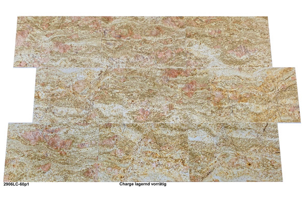 Fliesen aus Granit, 60x40x1 cm, Imperial Gold, poliert