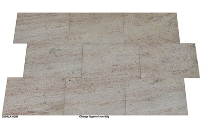 Natursteinfliesen aus Granit, Ivory Cream, 60x40x1 cm, leather finished