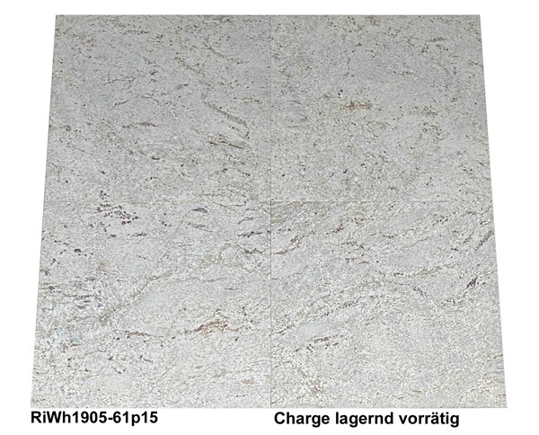 Natursteinfliesen aus Granit, Valley White, 61x61x1,5 cm, poliert
