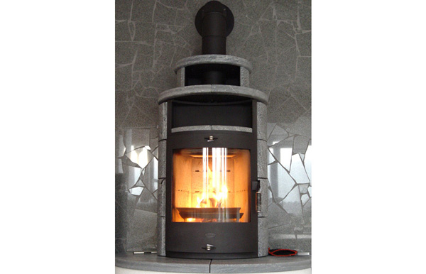 Granitplatten, Kuru Grey, poliert, Kaminzimmer