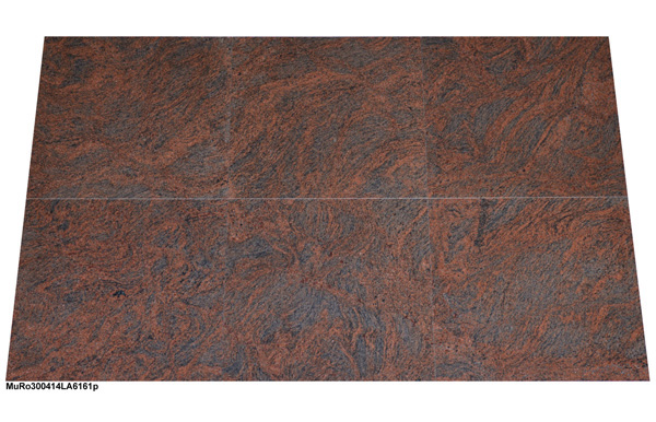 Natursteinfliesen aus Granit, Multicolor Rot, 61x61x1,5 cm, poliert