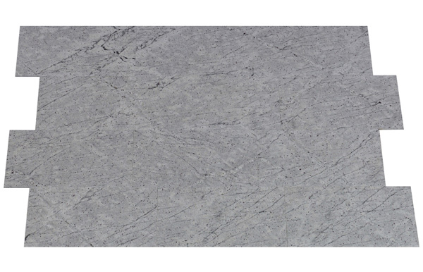 Natursteinfliesen aus Granit, Thunder White, 60x30, poliert