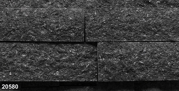 Wand - Verblender aus Granit Cambrian Black spaltrau