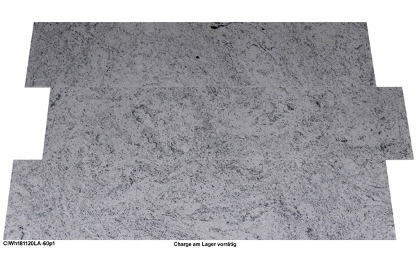 Natursteinfliesen aus Granit, Classic White, 60x40x1 cm, poliert