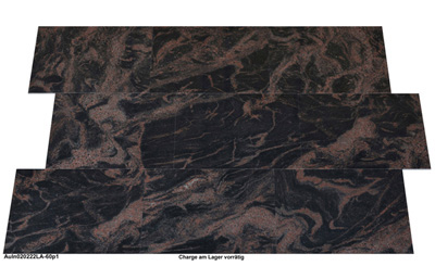 Natursteinfliesen aus Granit, Aurora India, 60x40x1 cm, poliert, für Küchenböden und Kaminzimmer
