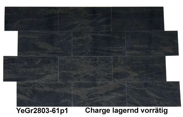 Natursteinfliesen aus Granit, Yerkaud Green, 61x30,5x1 cm, poliert
