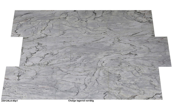 Fliesen aus Granit, Thunder White, 60x40x1 cm, poliert
