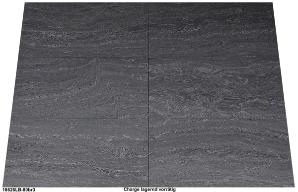 Terrassenplatten Granit Black Forest, geflammt und gebürstet
