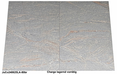 Naturstein Terrassenplatten, Juparana Colombo, 80x40x3 cm, gebürstet
