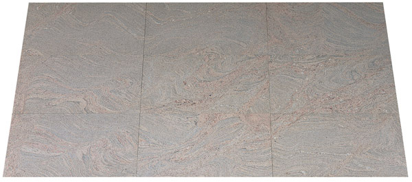 Naturstein Terrassenplatten, Juparana Colombo, antik gebürstet