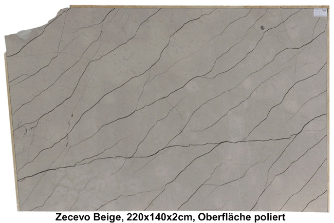 Marmorplatten Zecevo Beige, Dicke 2cm, Oberfläche poliert